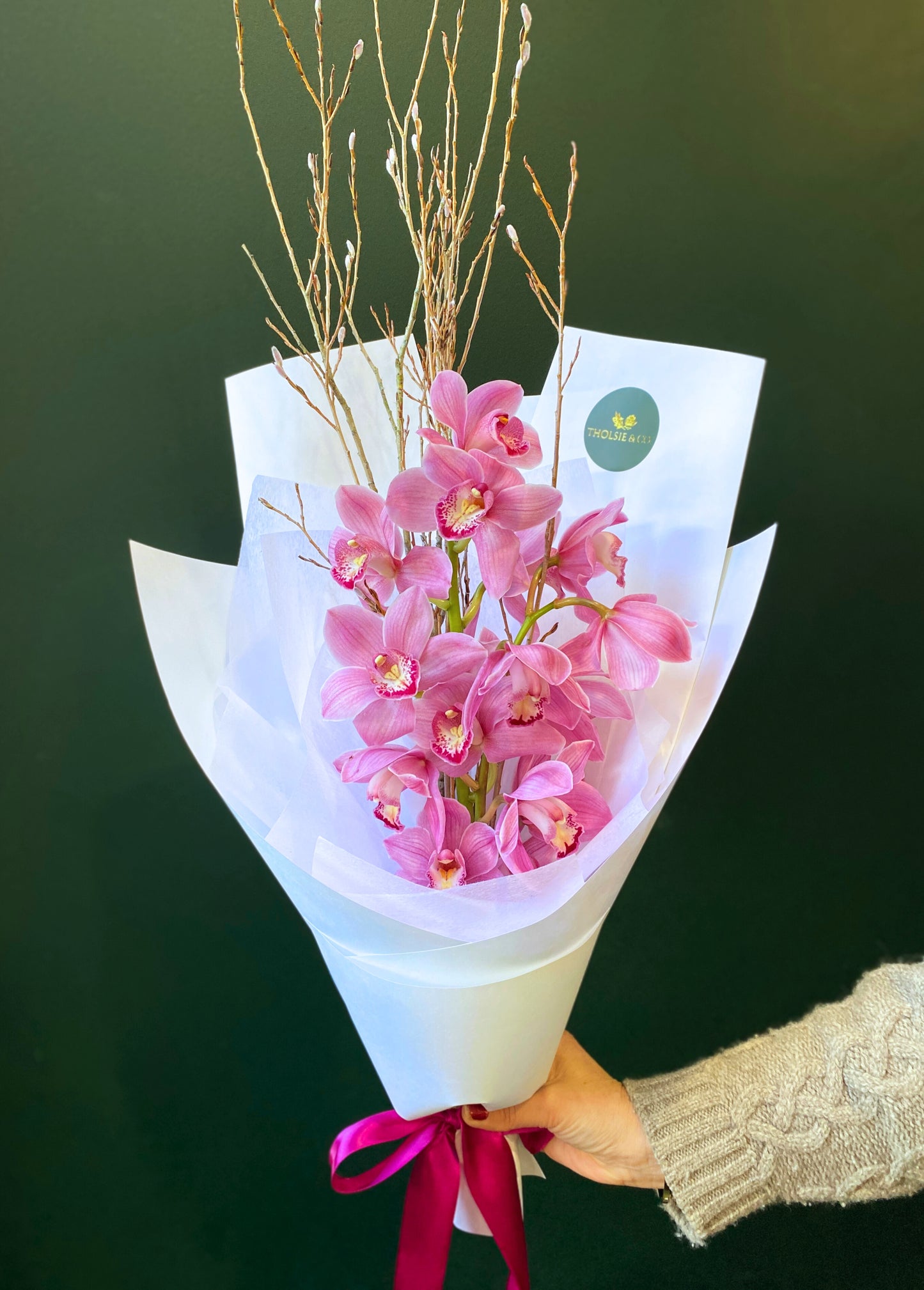 Weekly Special! Cymbidium Bouquet with Colestown Chocolates