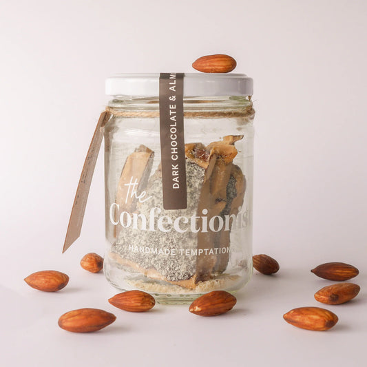 Dark Chocolate & Almond Toffee 200g | The Confectionist