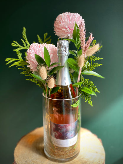 Luna Estate Sparkling Rosé Festive Vase Arrangement